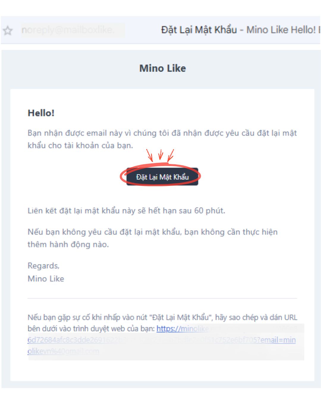 email dat lai mat khau